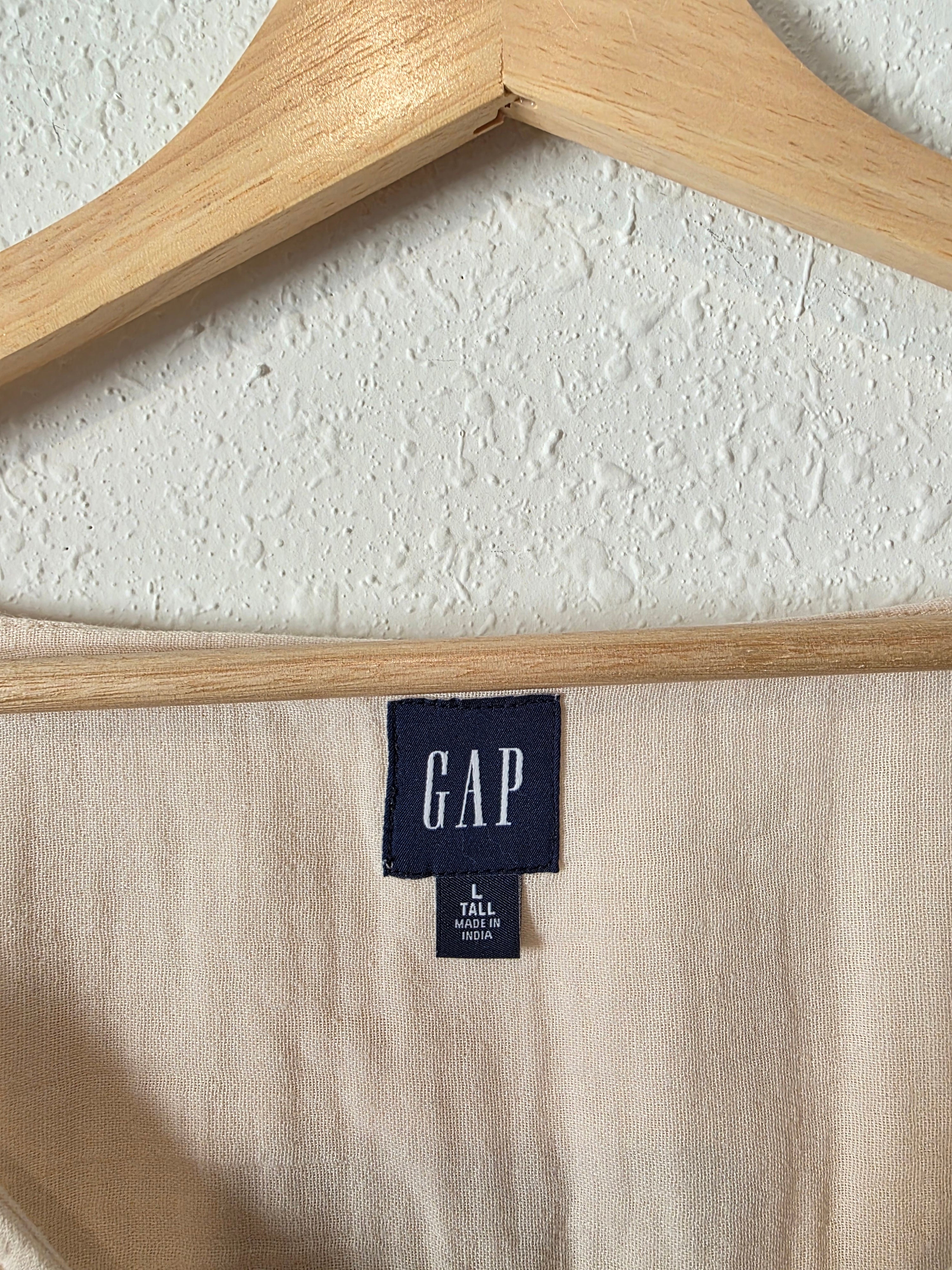 Gap Cotton Gauze Puff Sleeve Top (L tall)