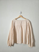 Gap Cotton Gauze Puff Sleeve Top (L tall)