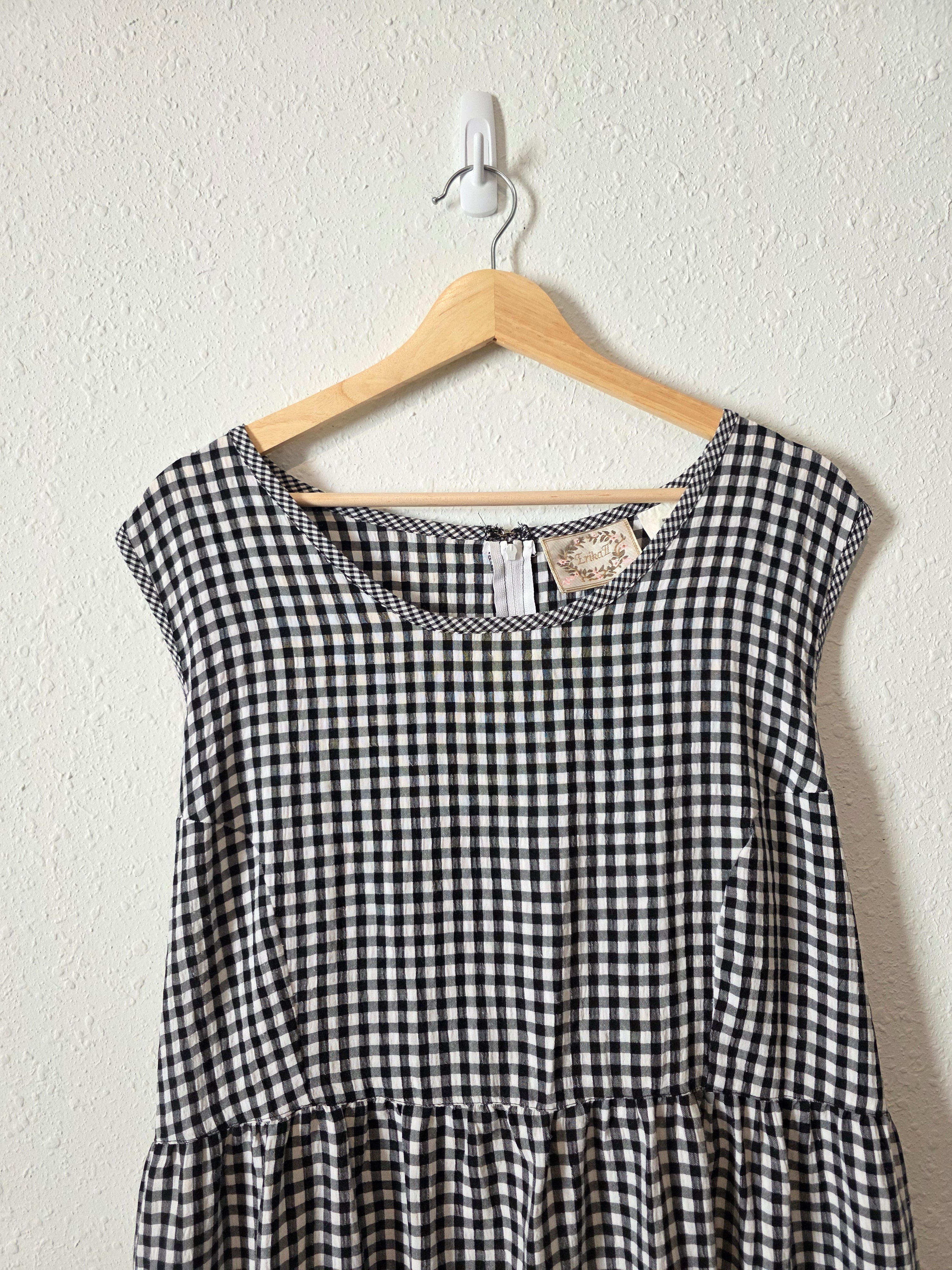 Vintage Gingham Midi Dress (3X)