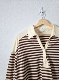 Altar'd State Oversized Striped Henley (M)