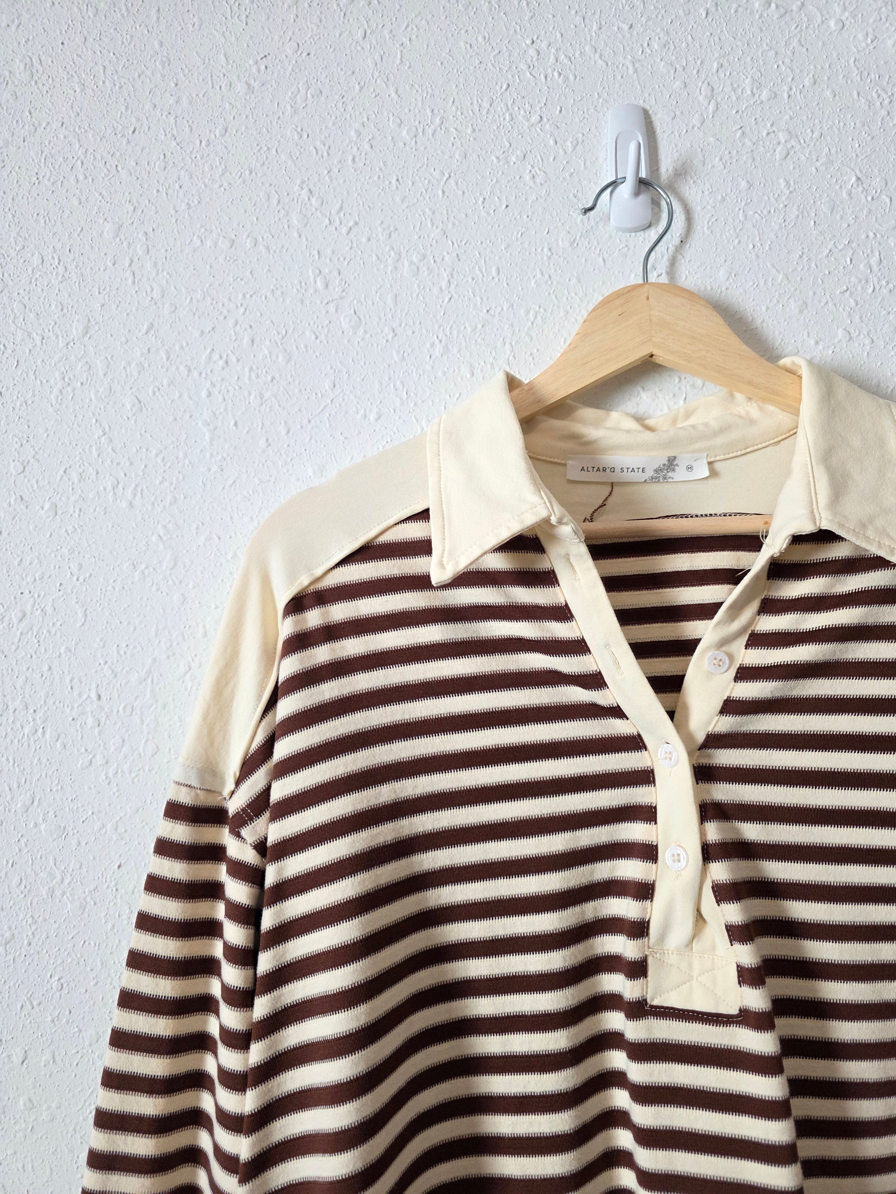 Altar'd State Oversized Striped Henley (M)