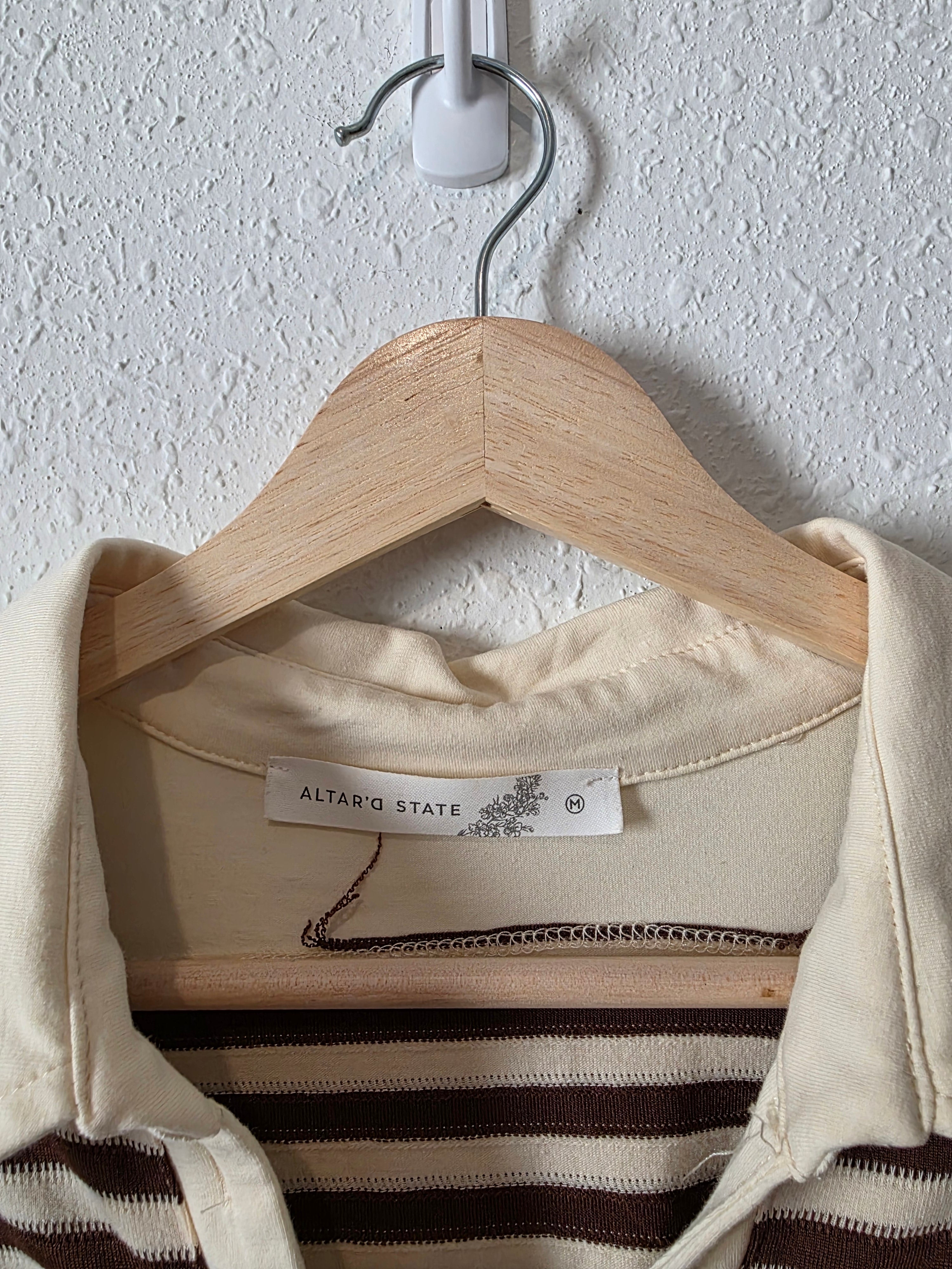 Altar'd State Oversized Striped Henley (M)