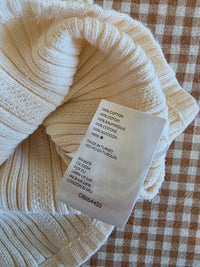 Anthropologie Cream Ribbed Tank (S)
