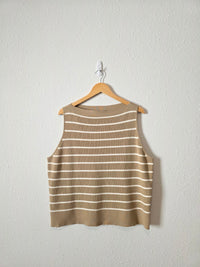 Banana Republic Striped Boatneck Tank (XXL)