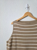 Banana Republic Striped Boatneck Tank (XXL)