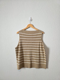 Banana Republic Striped Boatneck Tank (XXL)
