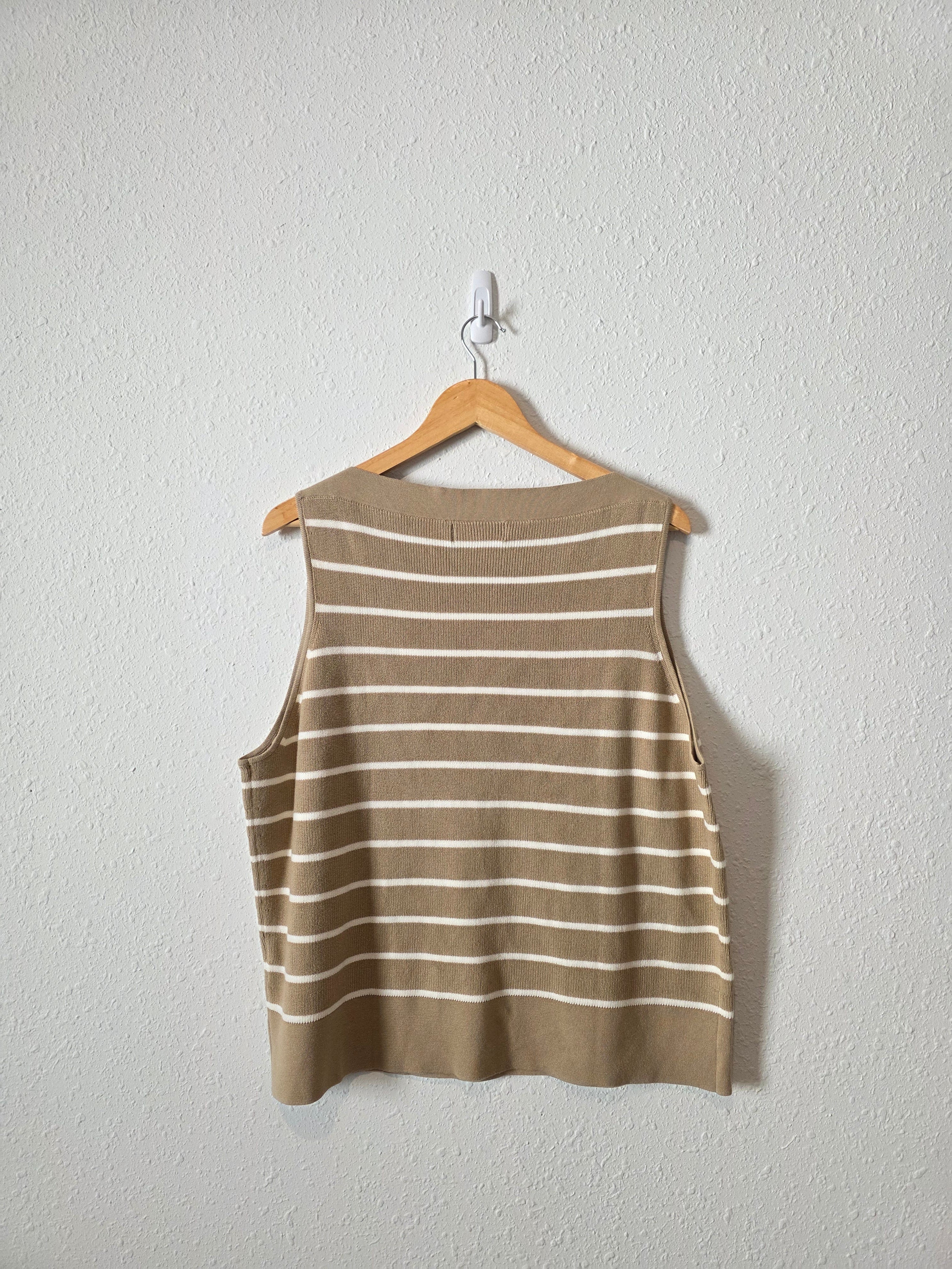 Banana Republic Striped Boatneck Tank (XXL)