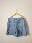 Light Wash Relaxed Denim Shorts (22)