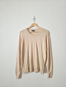 Quince Neutral Cotton Cashmere Sweater Tee (L)