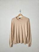 Quince Neutral Cotton Cashmere Sweater Tee (L)