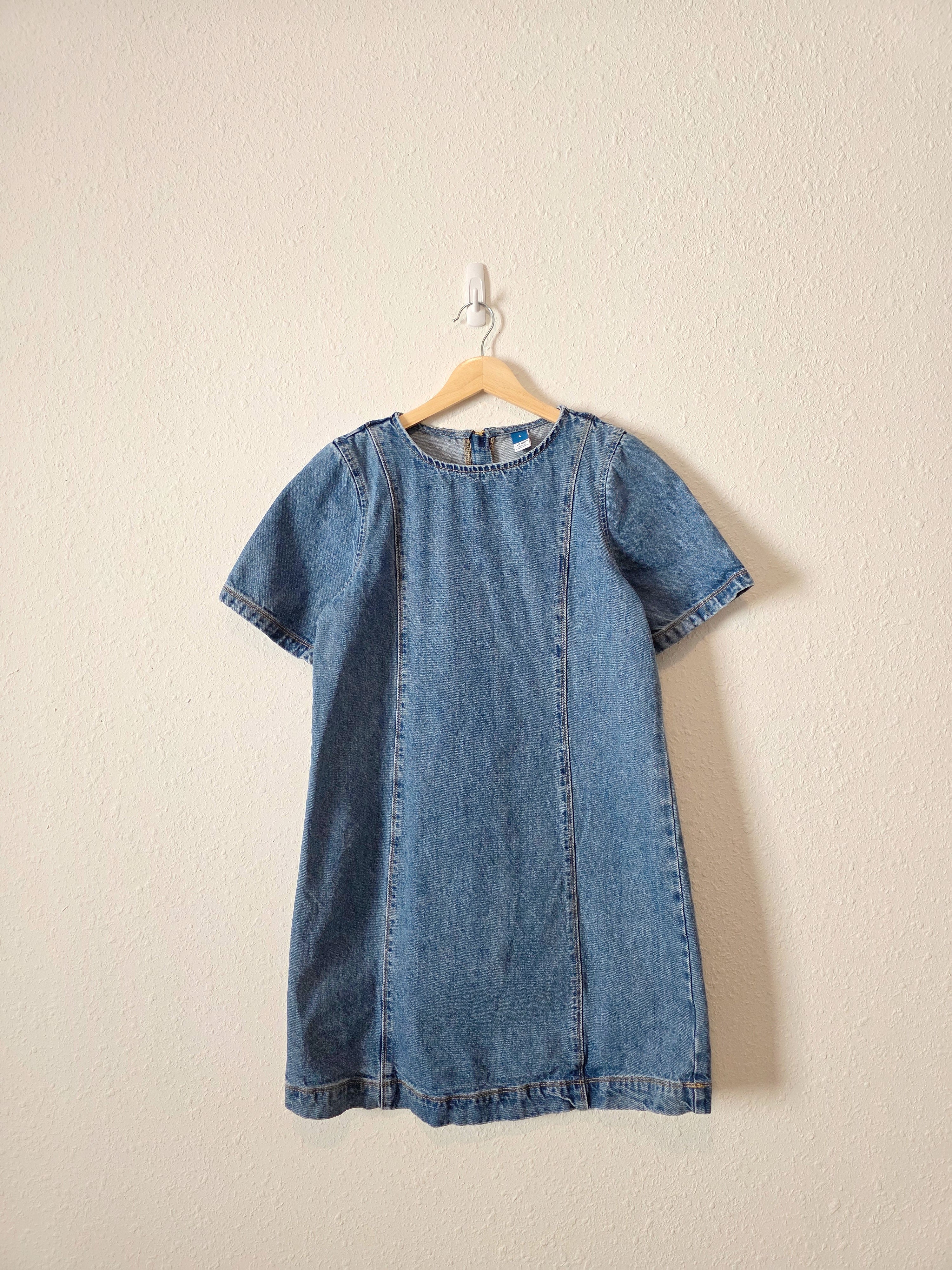 Denim Short Sleeve Mini Dress (S)