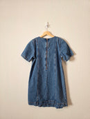 Denim Short Sleeve Mini Dress (S)