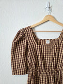 Gingham Puff Sleeve Top (XS)