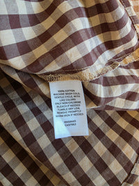 Gingham Puff Sleeve Top (XS)
