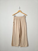 Cotton Gauze Wide Leg Pants (M)