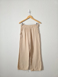 Cotton Gauze Wide Leg Pants (M)