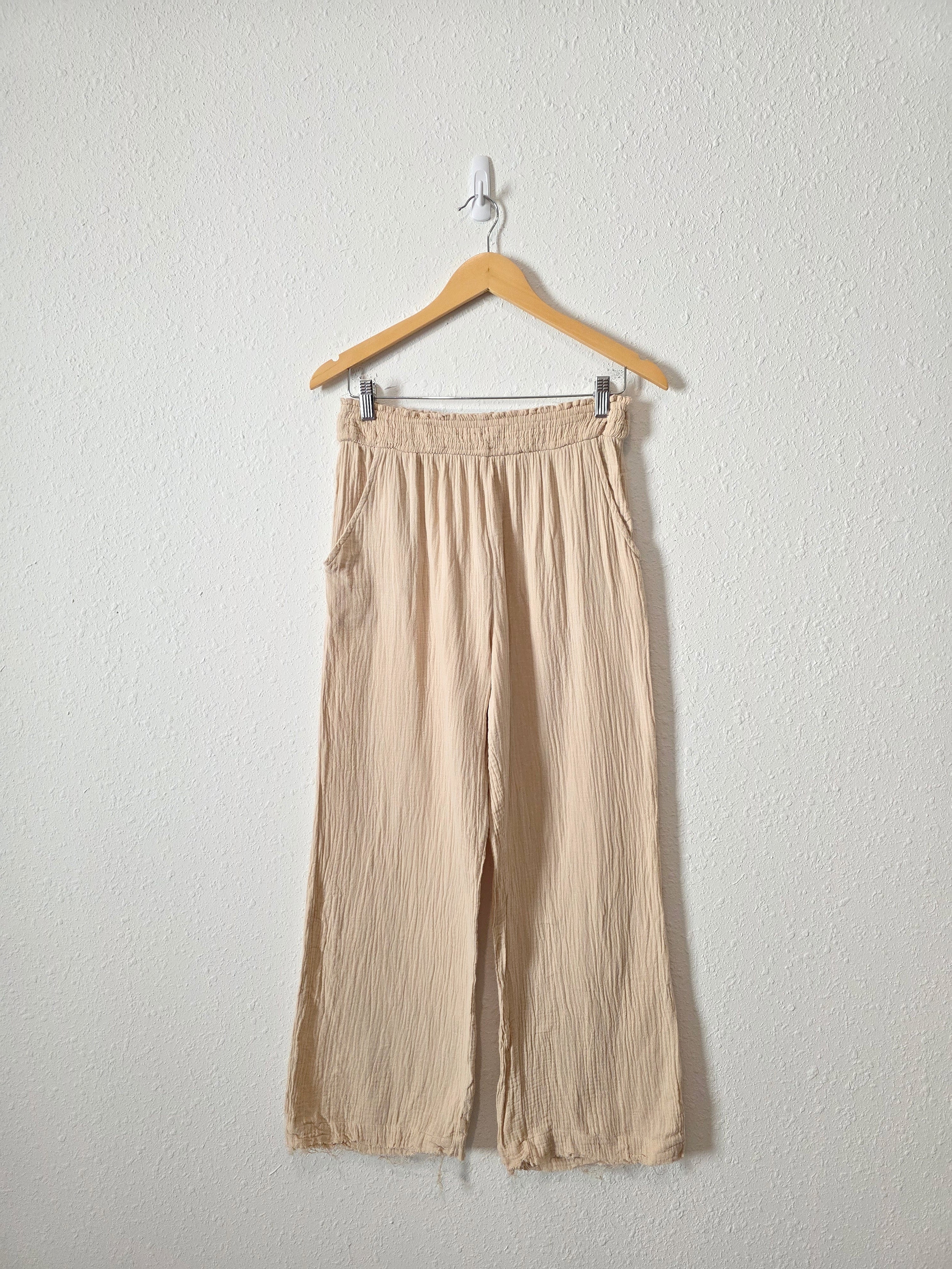 Cotton Gauze Wide Leg Pants (M)