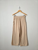 Cotton Gauze Wide Leg Pants (M)