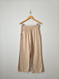 Cotton Gauze Wide Leg Pants (M)