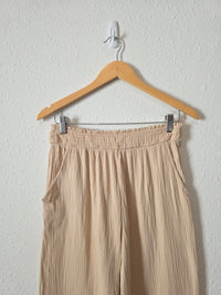 Cotton Gauze Wide Leg Pants (M)