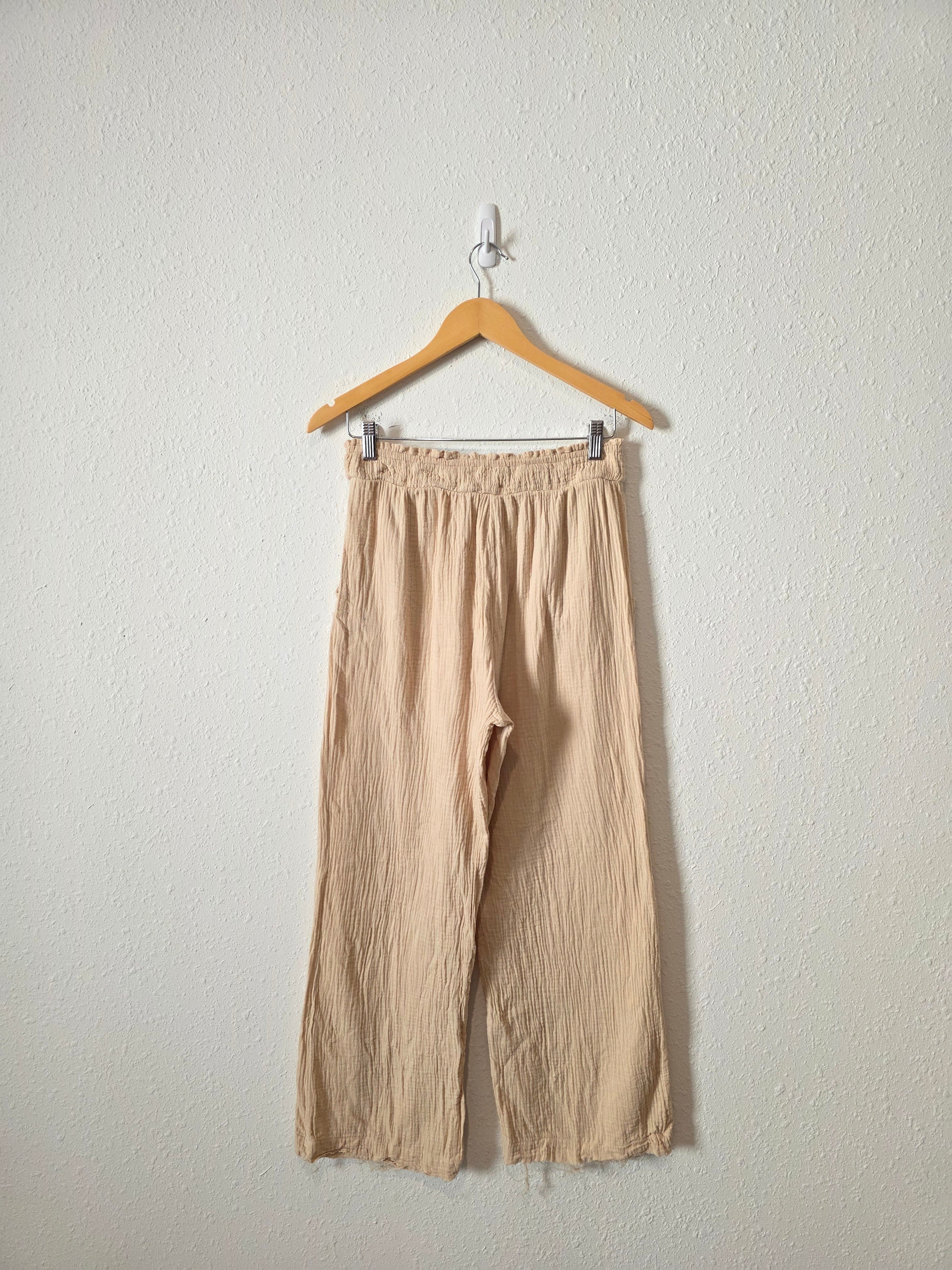 Cotton Gauze Wide Leg Pants (M)