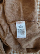 Brown Puff Sleeve Babydoll Dress (S)