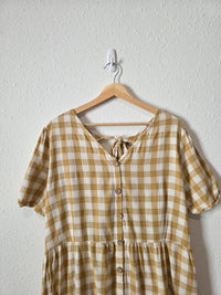 Hayden Mustard Cotton Midi Dress (2X)