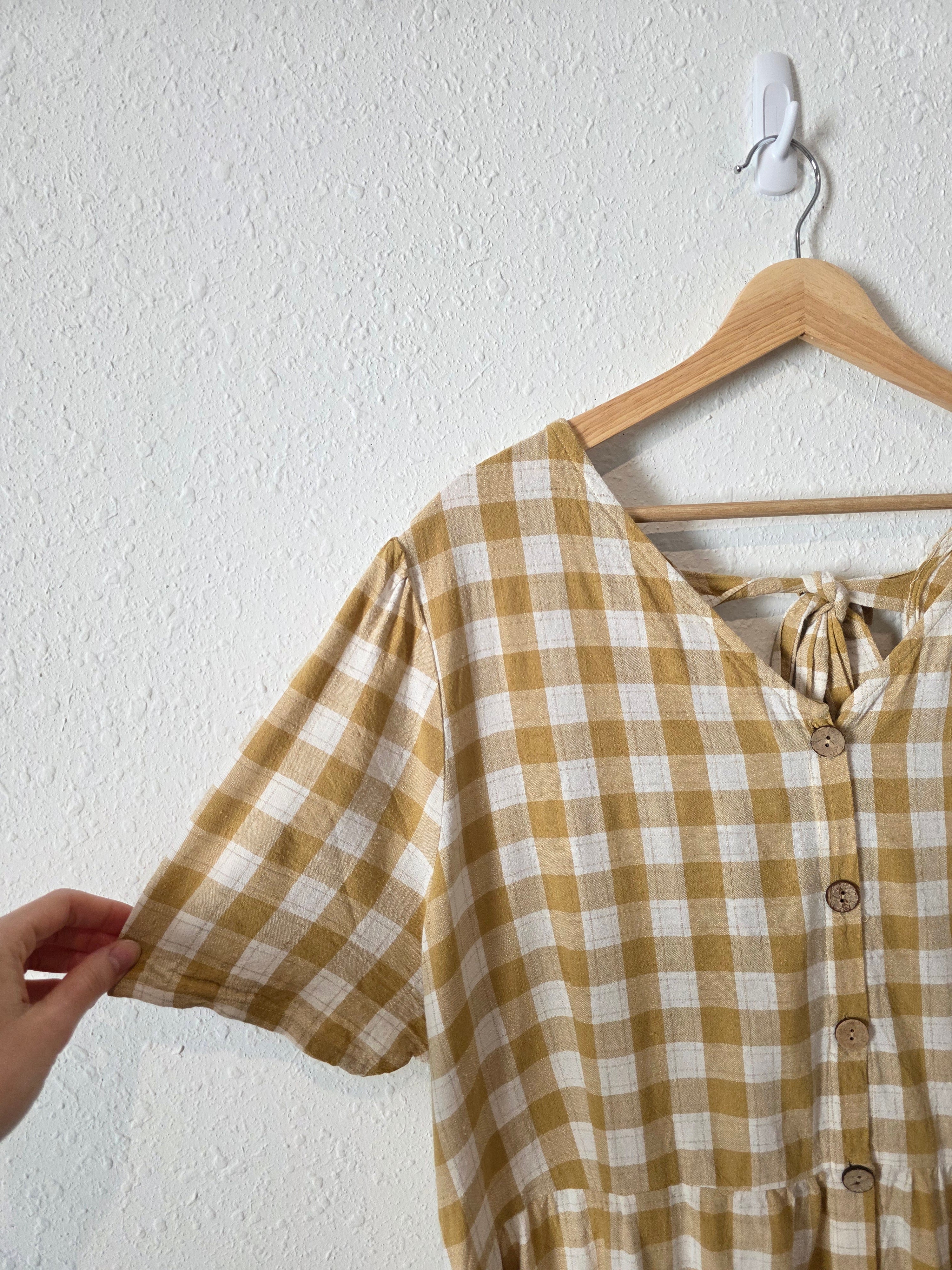 Hayden Mustard Cotton Midi Dress (2X)