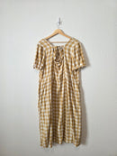 Hayden Mustard Cotton Midi Dress (2X)