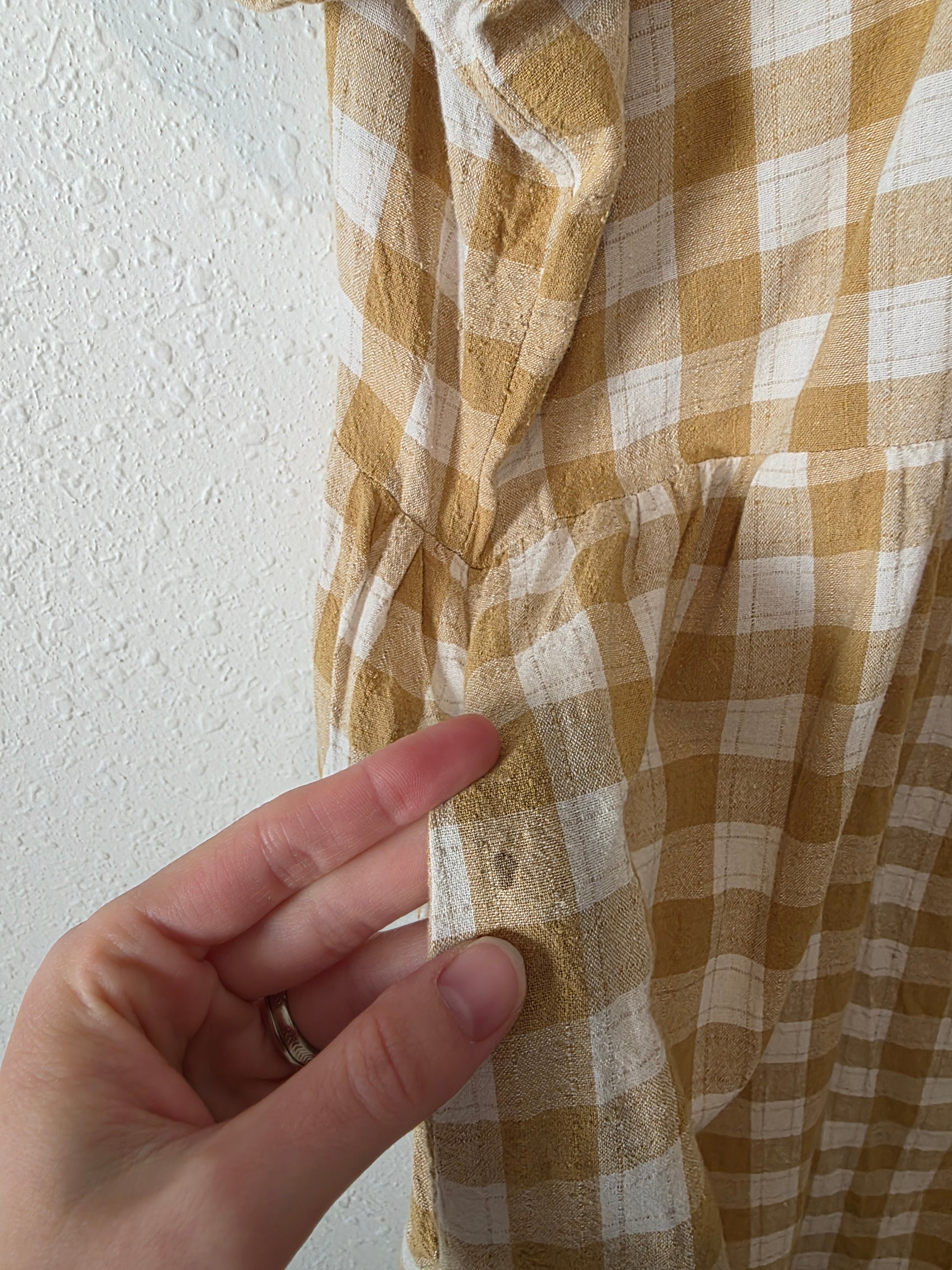 Hayden Mustard Cotton Midi Dress (2X)