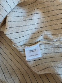 Linen Blend Striped Boxy Tee (S)