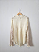 POL Oversized Gauze Button Up (S)