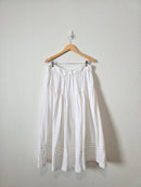 White Cotton Midi Skirt (L)