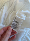 White Cotton Midi Skirt (L)