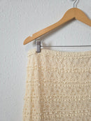 Vintage Cream Lace Maxi Skirt (L)