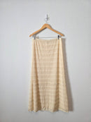 Vintage Cream Lace Maxi Skirt (L)