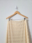 Vintage Cream Lace Maxi Skirt (L)