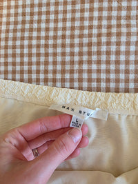 Vintage Cream Lace Maxi Skirt (L)