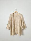 Cotton Blend Crochet Cardigan (M)