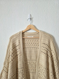 Cotton Blend Crochet Cardigan (M)