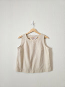 Oat Linen Cotton Boxy Tank (XS)