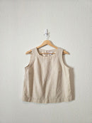 Oat Linen Cotton Boxy Tank (XS)