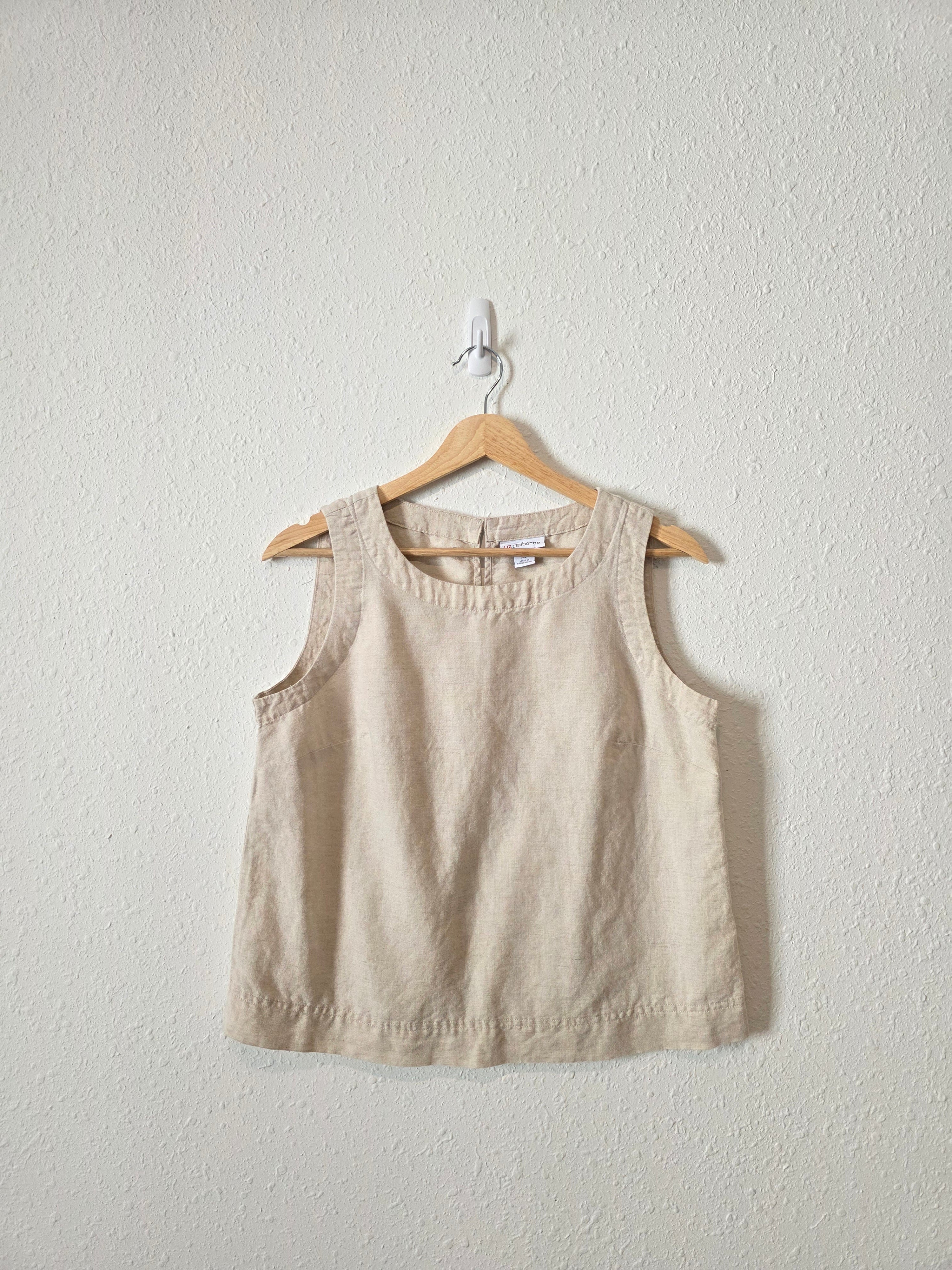 Oat Linen Cotton Boxy Tank (XS)