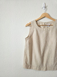 Oat Linen Cotton Boxy Tank (XS)