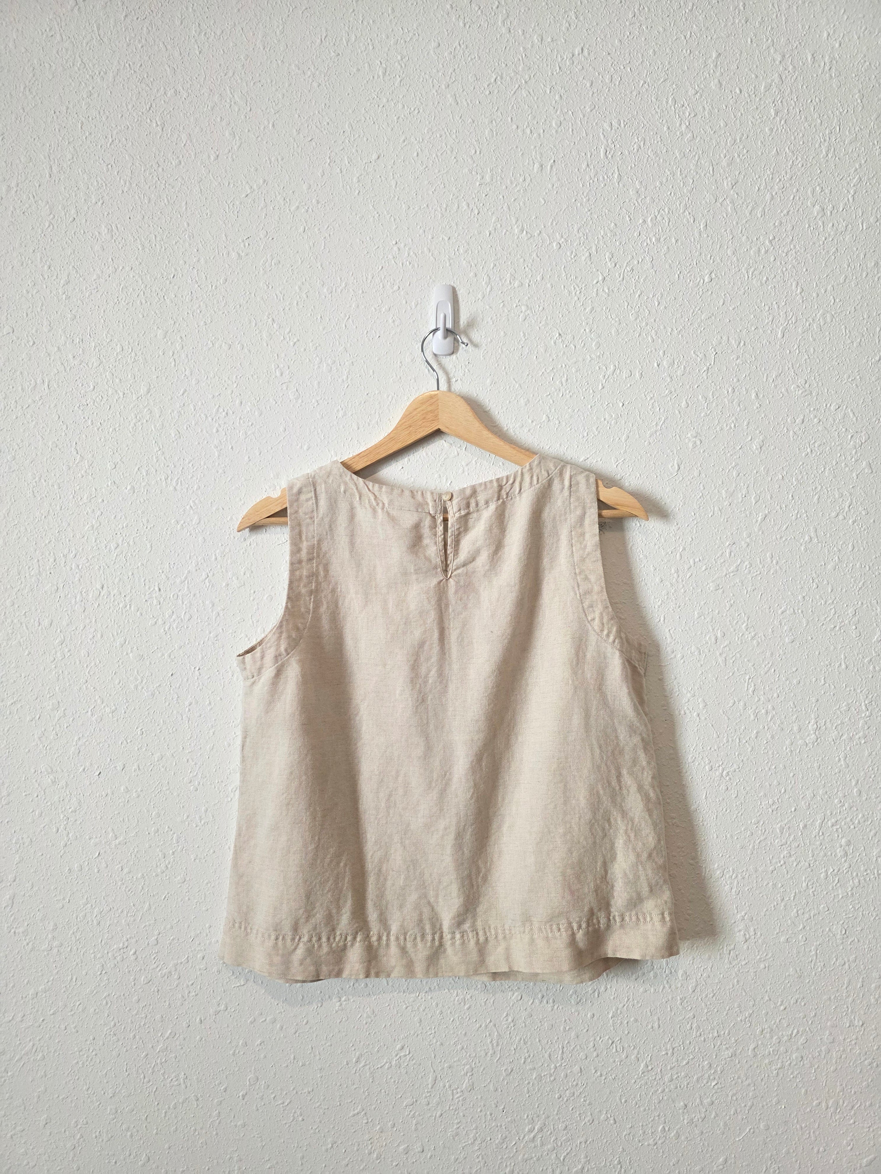 Oat Linen Cotton Boxy Tank (XS)