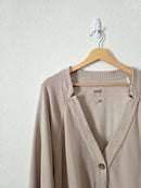 Aerie Taupe Fleece Cardigan (XXL)