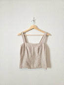 Quince Linen Square Neck Tank (S)