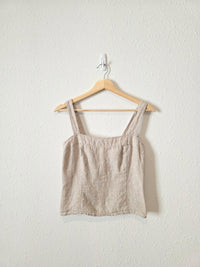 Quince Linen Square Neck Tank (S)