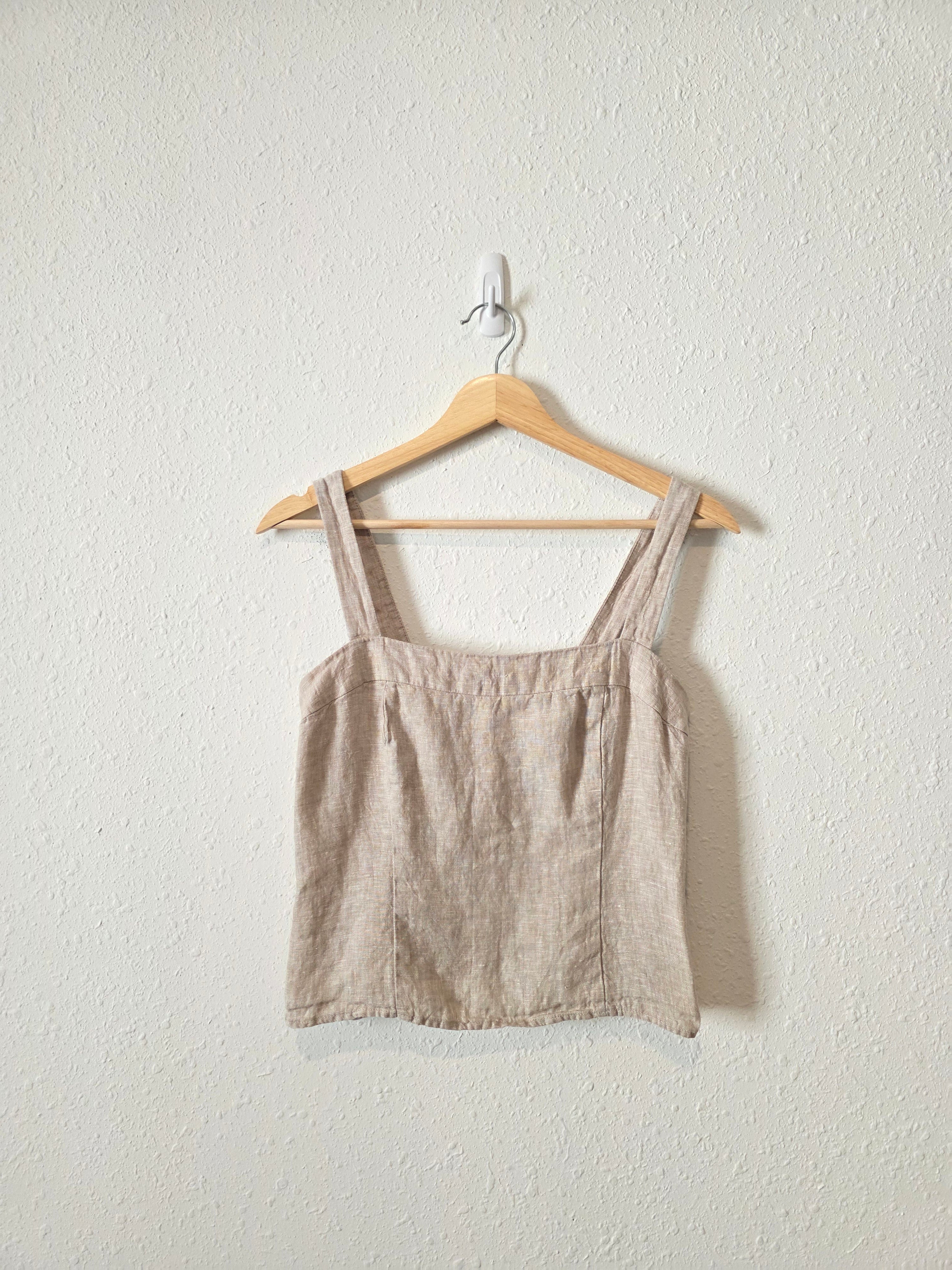 Quince Linen Square Neck Tank (S)