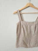 Quince Linen Square Neck Tank (S)
